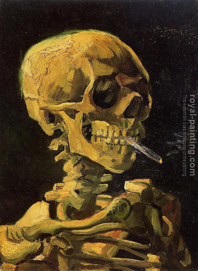Vincent Van Gogh : Skull Smoking a Cigarette